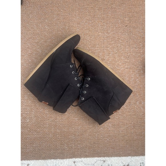 MAD Love  Wedges Booties Lace-Up‎ Fold-Down Ankle Boots Size 10 - Picture 9 of 11